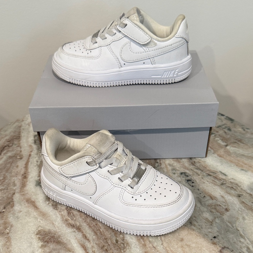 Nike Kids White and Gray Sneakers